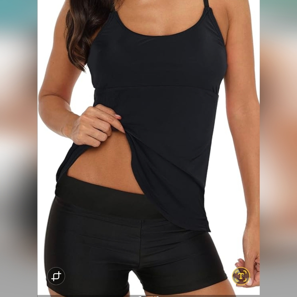 Black Bathing Suit With Bottoms